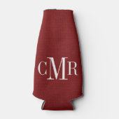 Rotes Monogramm Flaschenkühler (Vorderseite)