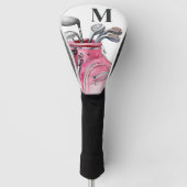 Rotes Monogramm Golf Headcover (Vorderseite)