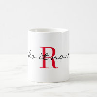 Rotes Monogramm Initial 'Mach es jetzt' Design 11o