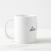 Rotes Monogramm Initial 'Mach es jetzt' Design 11o Kaffeetasse (Links)