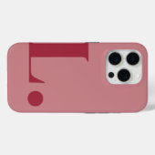 Rotes Monogramm Letter Einfache Farbe Minimalistis Case-Mate iPhone Hülle (Rückseite (Horizontal))