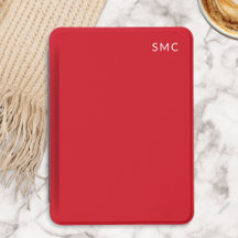 Rotes Monogramm-Minimalistisches Design