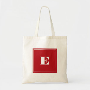 Rotes Monogramm Totbeutel Tragetasche