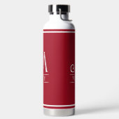 Rotes monogrammiertes trinkflasche (links)