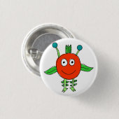 Rotes Monster Button (Vorne & Hinten)