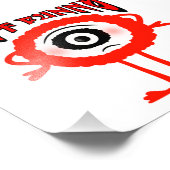 Rotes Monster Fotodruck (Ecke)