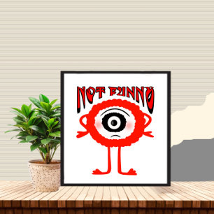 Rotes Monster Fotodruck