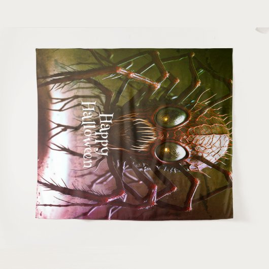 Rotes Monster Halloween Hintergrund Wandteppich (Vorderseite (Horizontal))