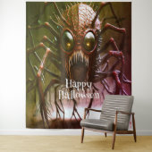 Rotes Monster Halloween Hintergrund Wandteppich (Beispiel)