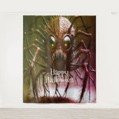 Rotes Monster Halloween Hintergrund Wandteppich (Vorderseite)