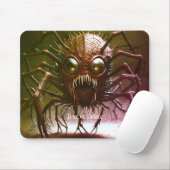 Rotes Monster Halloween-Mauspad Mousepad (Mit Mouse)