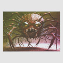 Rotes Monster Halloween-Tissue