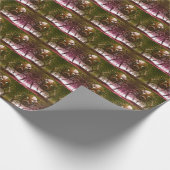 Rotes Monster Halloween Wrapping Paper Geschenkpapier (Ecke)