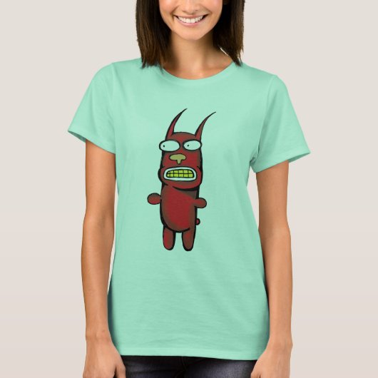 Rotes Monster-Shirt T-Shirt (Vorderseite)