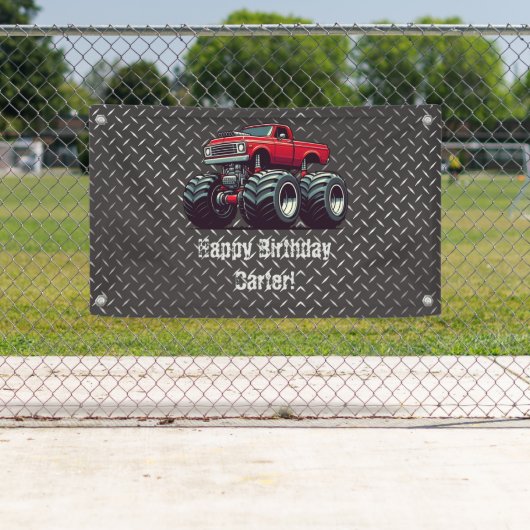 Rotes Monstertruck Banner (Insitu)