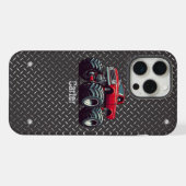 Rotes Monstertruck  iPhone Hülle (Rückseite (Horizontal))