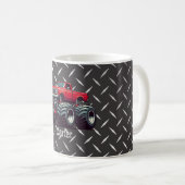 Rotes Monstertruck Kaffeetasse (VorderseiteRechts)