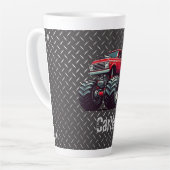 Rotes Monstertruck Milchtasse (Linke Ecke)