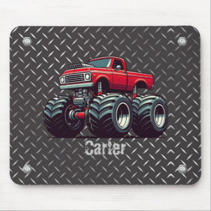 Rotes Monstertruck Mousepad