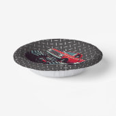 Rotes Monstertruck Pappteller (Gewinkelt)