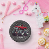 Rotes Monstertruck Pappteller (Party)