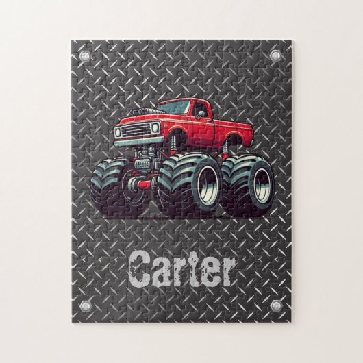 Rotes Monstertruck Puzzle (Vertikal)