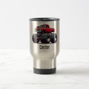 Rotes Monstertruck Reisebecher