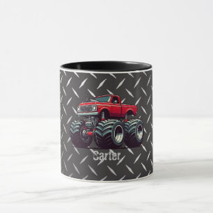 Rotes Monstertruck Tasse