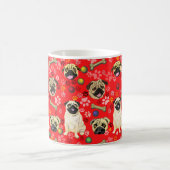 Rotes Mops-Design-Tasse Kaffeetasse (Mittel)