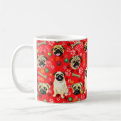 Rotes Mops-Design-Tasse Kaffeetasse (Links)