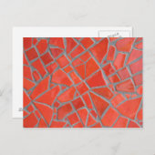 Rotes Mosaik Postkarte (Vorne/Hinten)