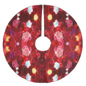 Rotes Mosaikbild glänzender Glitzer v3 Polyester Weihnachtsbaumdecke (Vorderseite)