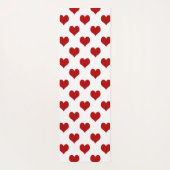 Rotes Mosaikherz Muster Yogamatte (Rückseite)