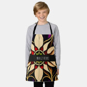 Rotes Mosaikmuster Schürze (Getragen)