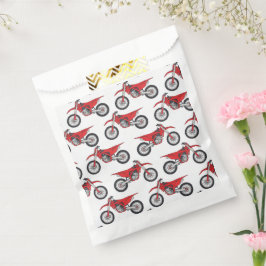 Rotes Motocross-Geländemotorrad Geschenktütchen
