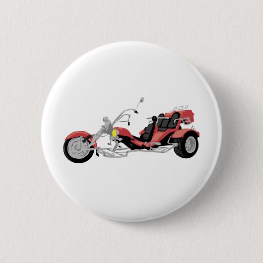 rotes Motorrad trike Button (Vorderseite)