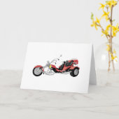 rotes Motorrad trike Karte (Gelbe Blume)