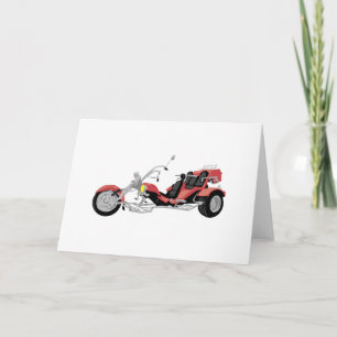 rotes Motorrad trike Karte
