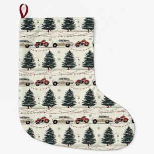 Rotes Motorrad-Weihnachtsmantel-Fahrt Großer Weihnachtsstrumpf