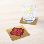 Rotes Muladhara Wurzelchakra Gold Untersetzer Set (Vor Ort)