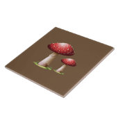 Rotes Mushroom-Set Fliese (Seite)