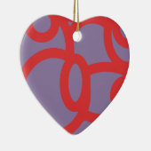 Rotes Muster 646 Keramikornament (Rechts)