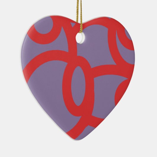 Rotes Muster 646 Keramikornament (Rechts)