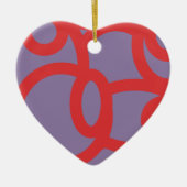 Rotes Muster 646 Keramikornament (Vorne)