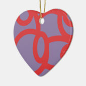 Rotes Muster 646 Keramikornament (Links)