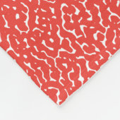 Rotes Muster abzeichnen Fleecedecke (Ecke)