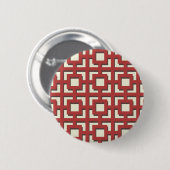 Rotes Muster Button (Vorne & Hinten)