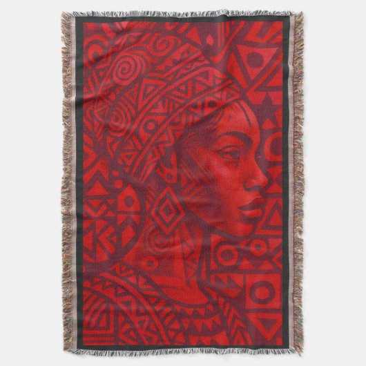 Rotes Muster Decke (Vorderseite Vertikal)