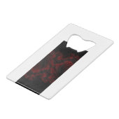 Rotes Muster Geldbeutel Flaschenöffner (Rückseite Schrägansicht)