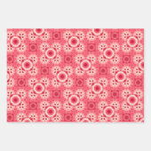 Rotes Muster Geschenkpapier Set (Vorderseite 3)